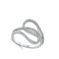 thumbnail image 4 of Cutout Infinity Knot White Cubic Zirconia Ring .925 Sterling Silver Band Jewelry Female Male Size 7, 4 of 4