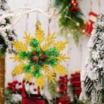 Christmas Snowflake Ornaments, Metal Wrought Iron Snowflake Pendant Decorations For Christmas Tree Holiday Party Window Wall Decor Reusable Festive Decoration