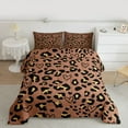 thumbnail image 2 of jejeloiu Abstract Cheetah Print Full Size Comforter Sets,Leopard Animal Texture Bedding Comforter Set,Brown Black Bedding Sets For Teens,Super Cozy Room Decor Reversible,3 Pieces, 2 of 8