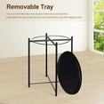 thumbnail image 3 of Round End Table, Small Metal Side Table with Removable Tray for Living Room Bedroom Balcony Patio and Office, 3 of 6