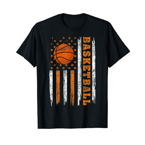 Basketball USA US Flag Basketball Men Boys T-Shirt