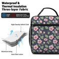 thumbnail image 4 of Pioneer Flower Floral Print Pattern Insulated Lunch Bag Teen,Lunch Bag Lunch Box for Men Women,Bento School Lunch Bag for Teen for Work,Picnic or Travel, 4 of 5