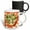 Multicolor, variant on 3drose, Geometric Balance Underscores This Salad Illustration, 11oz Two-tone Green Mug
