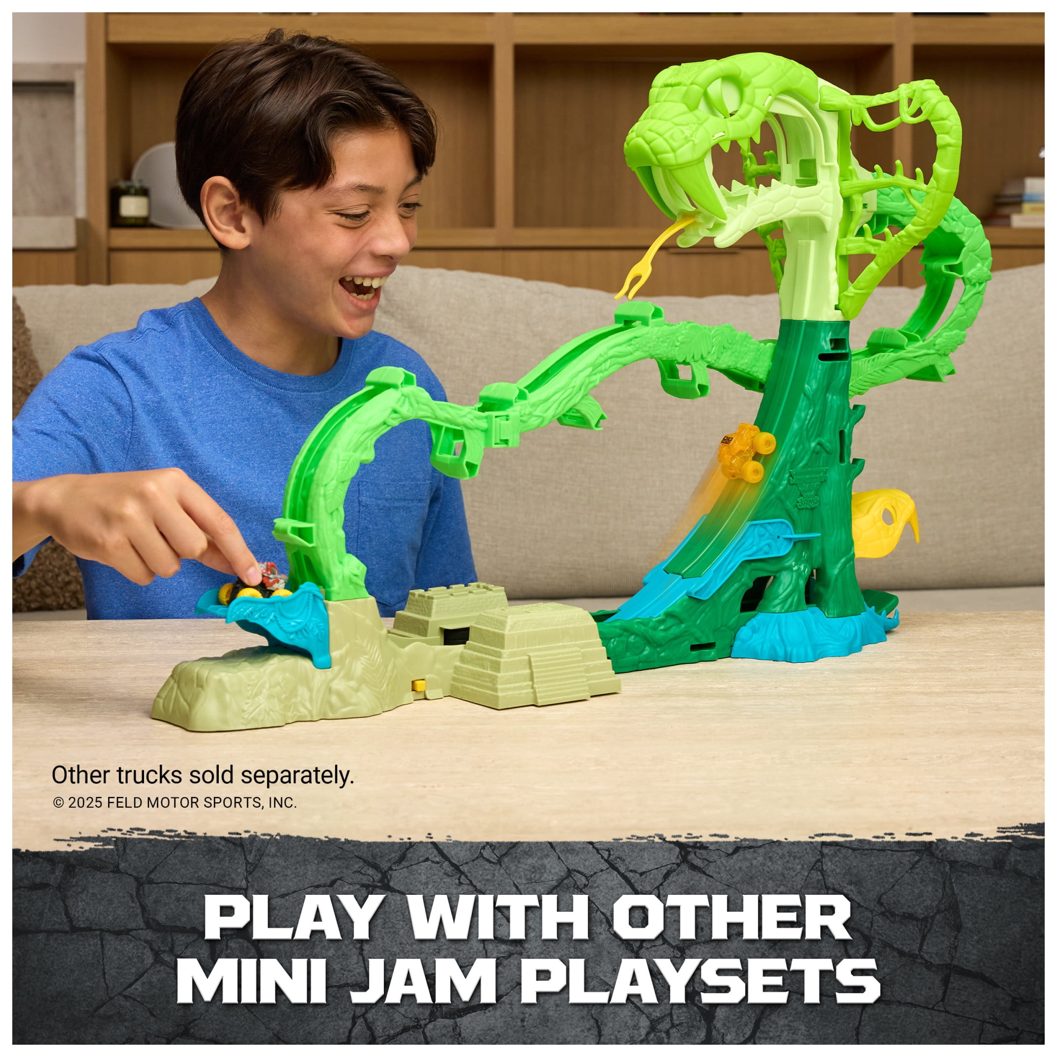 Monster Jam Mini Jams, Megalodon Jungle Blaster Launcher Playset
