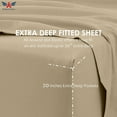 thumbnail image 4 of Pure Giza Cotton Full Size Bed Sheets Set- 300-TC Bedding – Full Size Bed, 20" Inch Deep Pocket 300TC Full Sheets - Taupe, 4 of 7