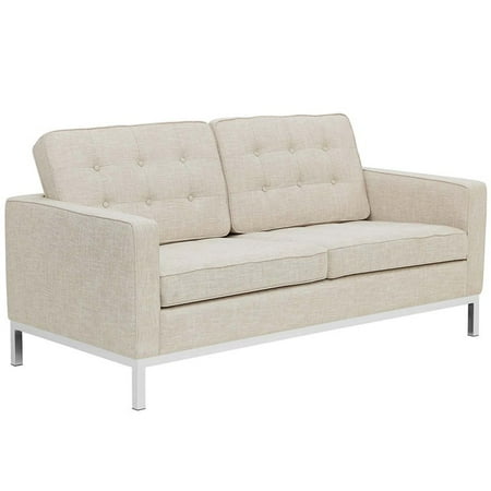 UPC 889654110224 product image for Modway Loft Upholstered Fabric Loveseat in Beige | upcitemdb.com