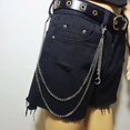 thumbnail image 3 of Punk Steet Keychains Chain Women Men Moon Star Rivets Skull Accessories Choice Rock Goth Pants Waist Belt Chain On Jeans Jewerly, 3 of 7