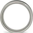 thumbnail image 2 of Titanium Polished With Black/Green Carbon Fiber Inlay 8mm Ring (Size 10) Made In China tb464-10, 2 of 5