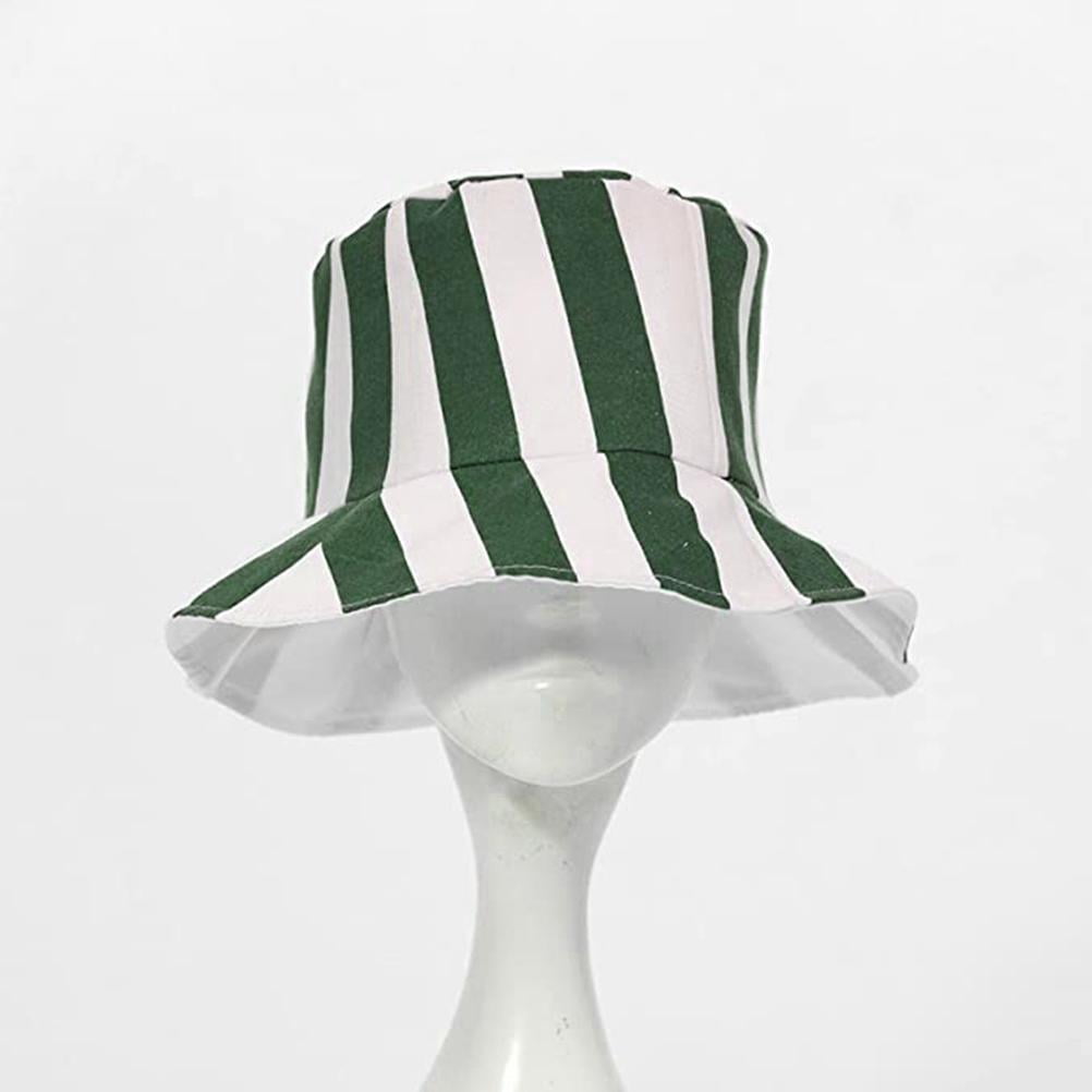 Japanese Anime Hat Anime Cosplay Hat Cap Dome Green and White Striped  Summer Cool Hat Watermelon Hat 