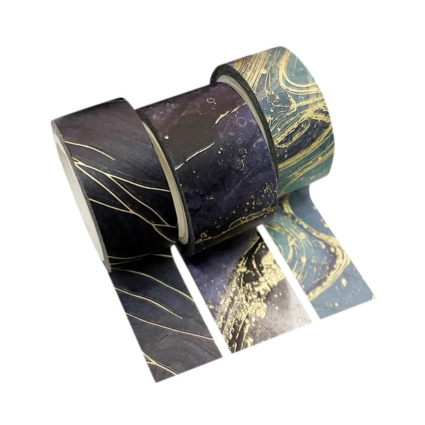 Conjunto de cintas Washi de 3 uds., cintas adhesivas decorativas finas, pegatinas para manualidades DIY, papel de regalo, decoraciones para fiestas, Estilo C