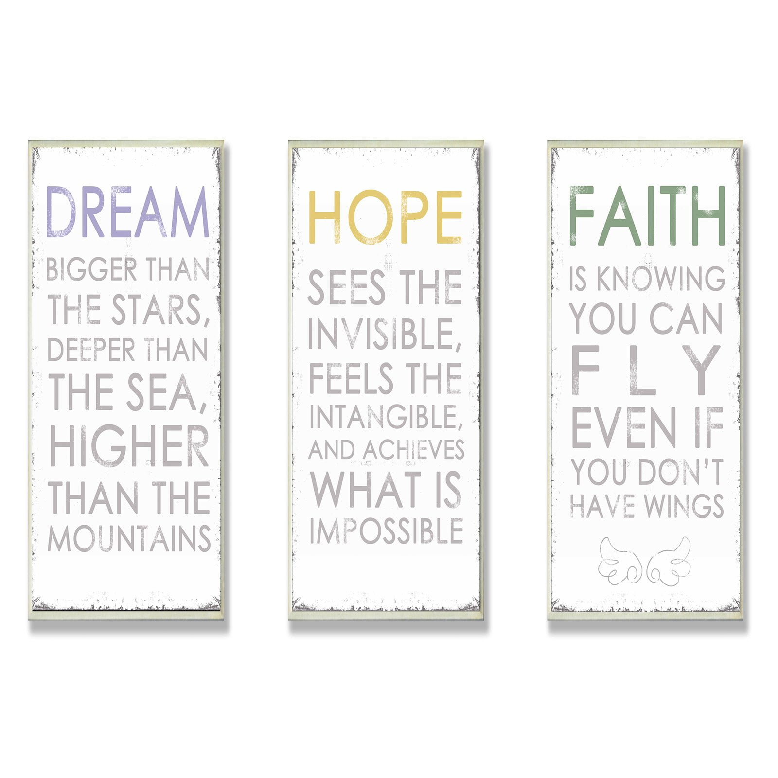 Cottage Garden Believe Faith is Hope 8x10 Woodgrain Framed Art Wall Plaque Sign