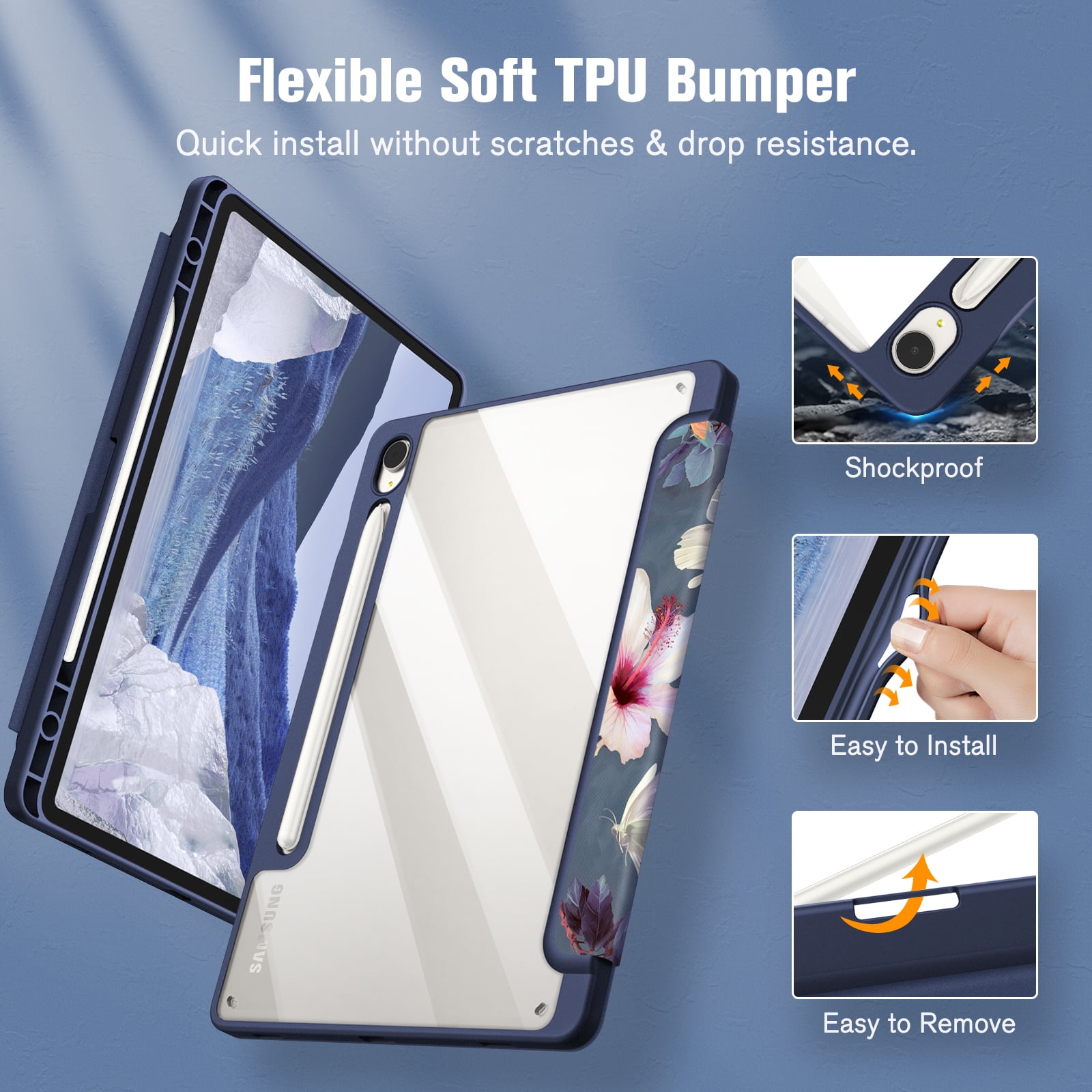Fintie Hybrid Slim Case for Samsung Galaxy Tab S10 FE/ S9 FE