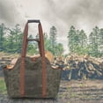 thumbnail image 4 of Sac de Transport en Toile Cirée Imperméable pour Bûches de Grande Capacité, Sac de Rangement Durable pour Bois de Chauffage, Ensemble d'Outils pour Foyer, 4 of 8