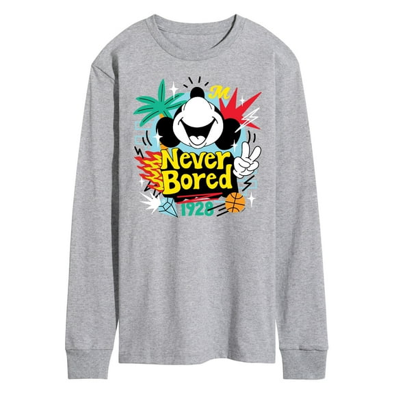 Mickey & Friends - Never Bored - Men's Long Sleeve T-Shirt