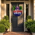 thumbnail image 5 of Nkmbld 4th of July Patriotic Wreath, Red White Blue Garlands Hanging Sign Independence Day Decorative Door Porch Wall Window Hanging Ornaments, 5 of 7