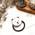 thumbnail image 5 of Minimalist Cartoon Bear Hair Band, Black White Cute Scrunchie, Dainty Sweet Dating Gift, Anniversary Wedding, Women Girls, 5 of 7