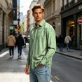 thumbnail image 2 of Dress Shirts for Men Long Sleeve Button Down Lapel Tee Wrinkle Stain Resistant Work Casual Fahiosn Fall Tops, 2 of 7
