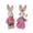 🥝 Pink_Hot#1070, variant on Easter Bunny Figurine Set - Handcrafted Straw Standing Bunny Couple Tabletop Statues, Rustic Home Style Spring Decor Ornament, Indoor Outdoor Easter Decoration