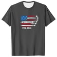 thumbnail image 3 of WEIWEN Mens 4th of July Tshirts Big and Tall American Flag Patriotic T Shirts for Man 250 Anniversary USA Shirt Air Force 250 Years 1776-2026 Oversized Tops Men's T-Shirts Dark Gray, L, 3 of 5