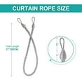Wovilon Shower Curtain Curtains 2Pcs Ropes Tie Backs For Window Curtain