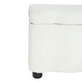 thumbnail image 5 of Christopher Knight Home 50" Modern Fabric Storage Ottoman with Scalloped Design, Solid Wood Frame, White, 5 of 10
