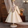 thumbnail image 6 of Kogui Ball Gowns for Girls Girls Sequin Party Formal Dress Wedding Guest Sparkle Fancy Birthday Tulle High Low Prom Dresses Size 9-10 (Beige,9-10 Years), 6 of 7