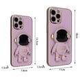 thumbnail image 4 of GROFRY Phone Protective Case Electroplated Cartoon Foldable Shockproof Wear-resistant Camera Protector Multifunctional Astronaut Mobile Phone Cover with Stand for iPhone 14/Pro/Max (Plus)/Pro Max, 4 of 8