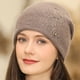 thumbnail image 3 of Qarigey Gorro de invierno para mujer, gorro de Color sólido para clima frío, gorro térmico transpirable, mezcla de ropa informal para la cabeza, Accesorios de disfraces Rosado Qarigey AP013158-04, 3 of 6