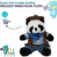 thumbnail image 5 of Panda Bear Stuffed Toy in Cowboy Costume - 16-inch Dressed Stuffed Teddy Bear, Huggable Cute Plushie with Clothes, Gift for Kids, 5 of 5