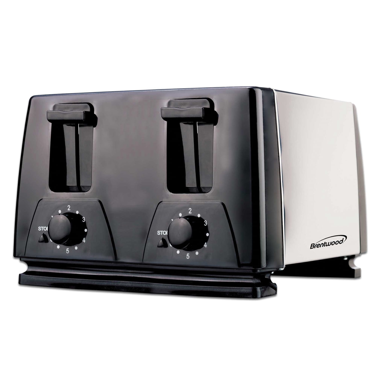 Brentwood 4-Slice Toaster, Black/Silver
