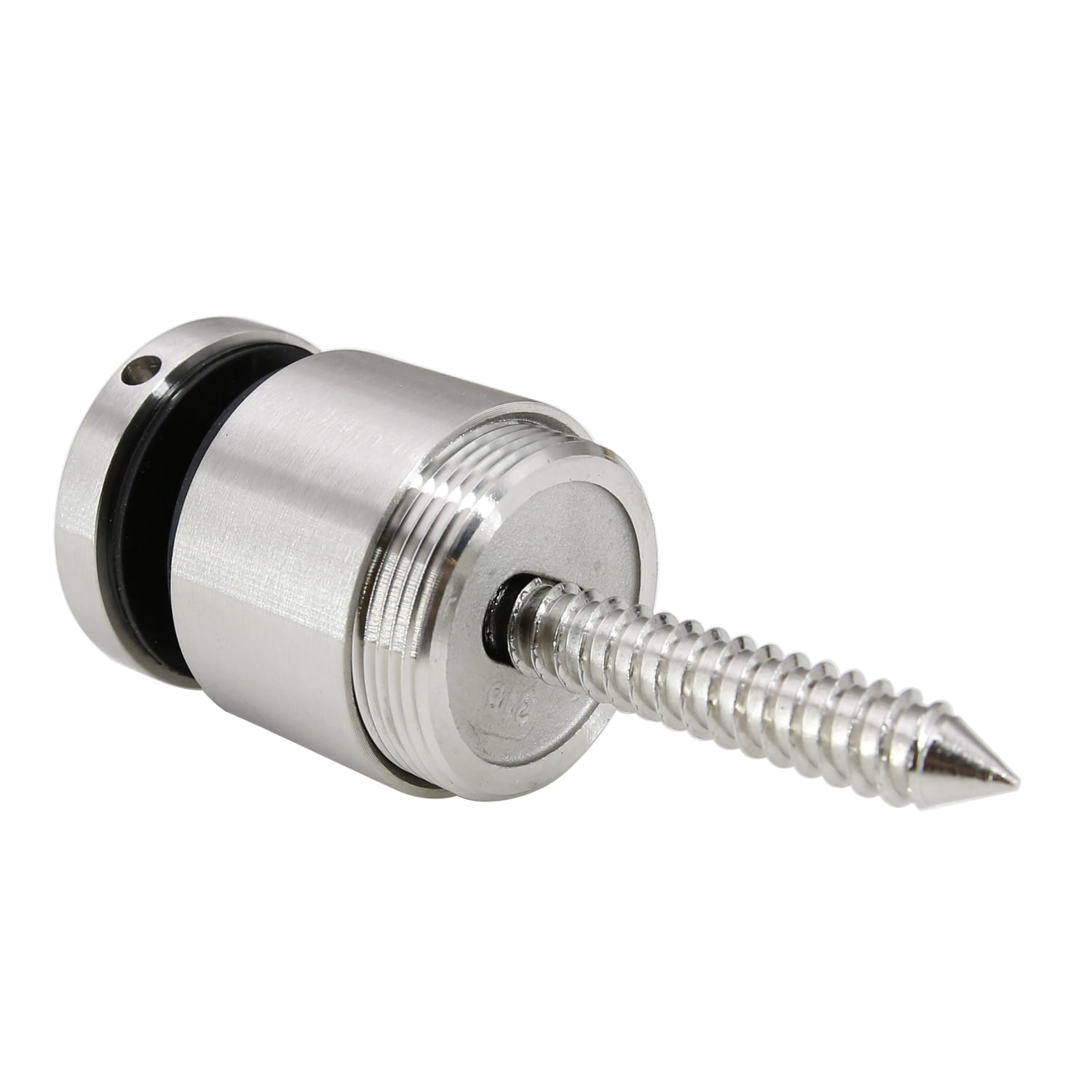 Stainless Steel 316 Grade 1-31/32 in (50mm) Diameter Adjustable Glass Standoff, 1-3/16 in Projection, Brush Finish, SO-30S, 4 Pieces