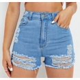 thumbnail image 2 of Raw Ripped Denim Shorts, 2 of 4