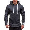 thumbnail image 2 of Jackets For Men Men‘s Solid Stitching Drawstring Hooded Slim Fashion Jacket Coat Outwear, 2 of 6