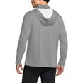 thumbnail image 6 of Stamzod Summer Rash Guard for Men Fshion Solid Color Long Sleeve Fishing Shirt Outdoor Casual Sun Protection Shirts for Men with Face Mask Gray-1 L, 6 of 8