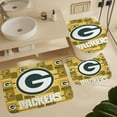 thumbnail image 6 of Green Bathroom 4 Pieces Set Shower Curtain, Toilet Lid Cover and Bath Mat, Non-Slip Rugs,Durable and Waterproof for Football Fans Bathroom Decor Set, 72" x 72", 6 of 6