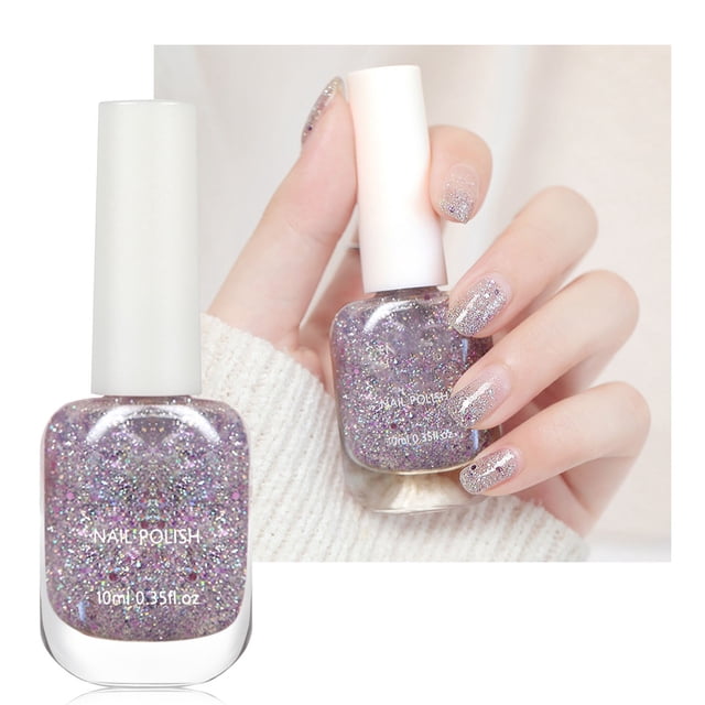 WIFKLSIIPG Vernis à Ongles Femme Mode Décoration Vernis à Ongles à Base d'Eau Sans Cuisson Longue Durée Pelable Transparent 10ml