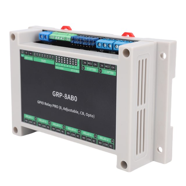 10A 5V 2 Channel GPIO Relay Switch Board Module, Optocoupler Isolation, Industrial Automation Control, ABS Rail Mount Case, for Smart Home Systems