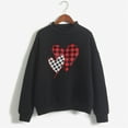 thumbnail image 4 of Baqcunre Crewneck Sweatshirts Women's Warm Sweatshirt Long Sleeve O Neck Soft Love Heart Printed Shirt(Black S-XXL),Womens Sweatshirt Womens Tops Valentine'S Day Shirts For Women, 4 of 4