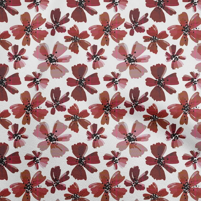 oneOone Viscose Chiffon Maroon Fabric Florals Sewing Craft Projects Fabric Prints By Yard 42 Inch Wide