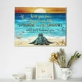 thumbnail image 4 of Teal Sea Turtle Wall Art Beach Sunrise Pictures Wall Decor Bible Verse Canvas Painting Prints Coast Scenery Artwork Modern Home Decoration Framed for Living room Bedroom Bathroom Office 12"X16", 4 of 6