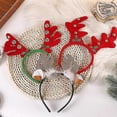 thumbnail image 2 of Diadema de reno navideña, banda para el cabello navideña, tocado, aro para el cabello, decoración navideña, 2 of 3