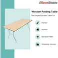 thumbnail image 4 of EventStable Titan Series Wood Folding Table - 6' x 30'' - 5 Pack, 4 of 7