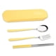 thumbnail image 2 of Conjuntos de vajilla 304 Conectuales de acero inoxidable Los estudiantes reutilizables usan accesorios de viaje de diseño simple para reuniones familiares de picnic Lemon Amarillo 3 PCS Speravity HA012732-01, 2 of 7