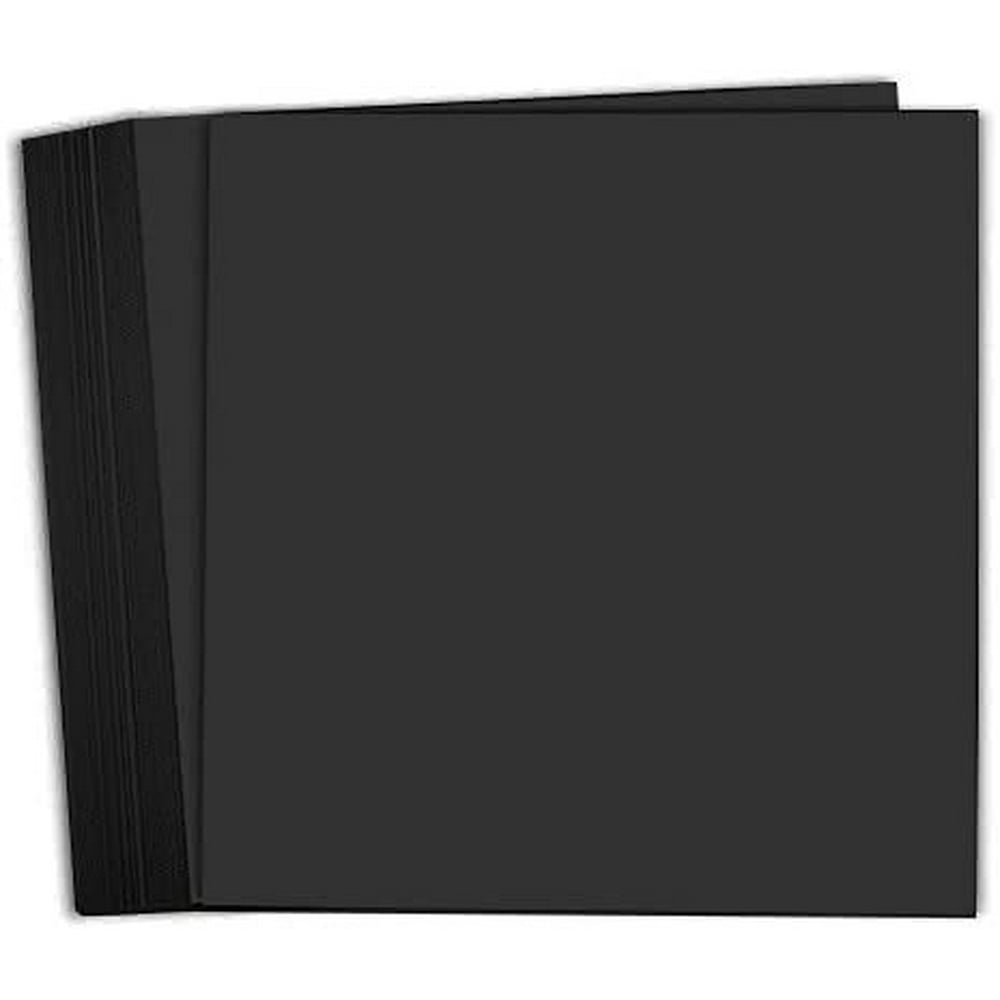 Hamilco 8x8 Black Cardstock Paper 80 lb Cover Card Stock 100 Pack