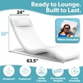 thumbnail image 5 of Coast Modern In Pool Lounge Chair - Waterproof & Weighted Pool Chaise Lounger - Outdoor Pool Furniture for Patio or In Baja Shelf, 5 of 7