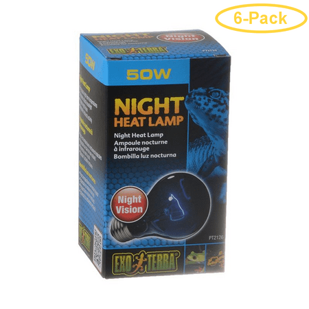 Exo-Terra Night Heat Lamp 50 Watts - A19 - Pack of 6