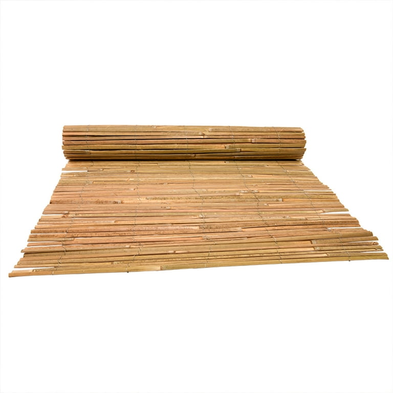 Backyard X-Scapes Natural Raw Split Bamboo Roll Garden Panels
