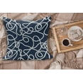 thumbnail image 2 of Navy Fluffy Throw Pillow Cushion Cover, Under The Sea Atlantic Ocean Inspired Tangled Boat Ship Marine Image Print, Rectangle Accent Pillow Case, 36" x 16", Navy Blue and White, by Ambesonne, 2 of 5