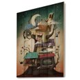 thumbnail image 1 of Design Art - Maison Colorée sur Arbre en Nuit Étoilée, 1 of 5