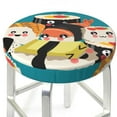 thumbnail image 3 of Lsque I Love Sushi Round Bar chair cushion covers Velvet Fabric Premium Comfort Protects from Scratches and Stains for 14-17 Inch Chair- 14 inch, 3 of 7
